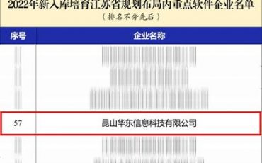 喜報|飛力達旗下子公司華東信息入圍2022年江蘇省規(guī)劃布局內重點軟件企業(yè)